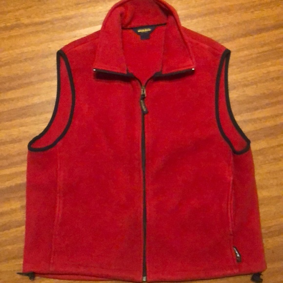 Woolrich Men's Large Ruby Red Fleece Q22 - Picture 1 of 7